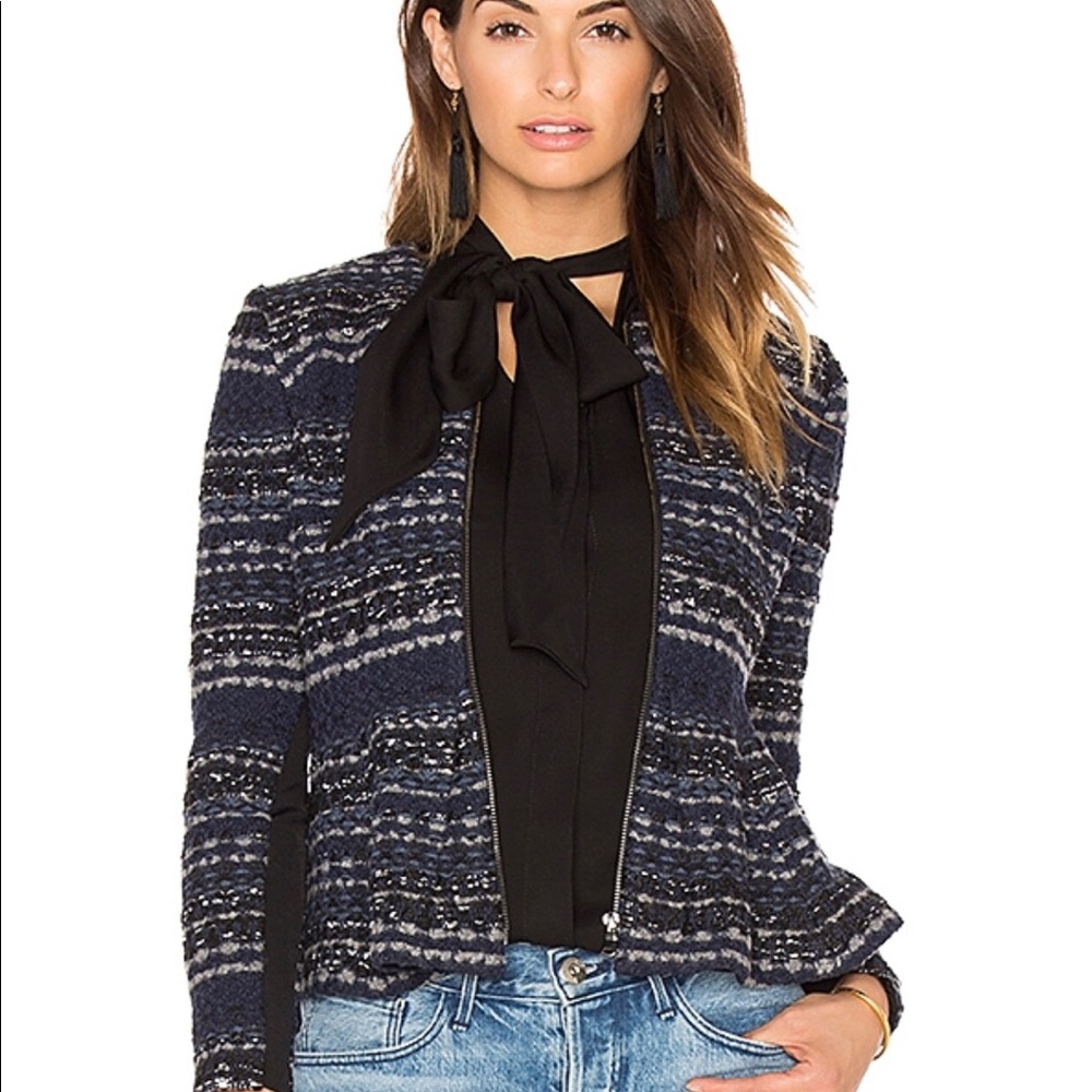 NWOT is Rebecca Taylor Lurex Tweed Jacket 0